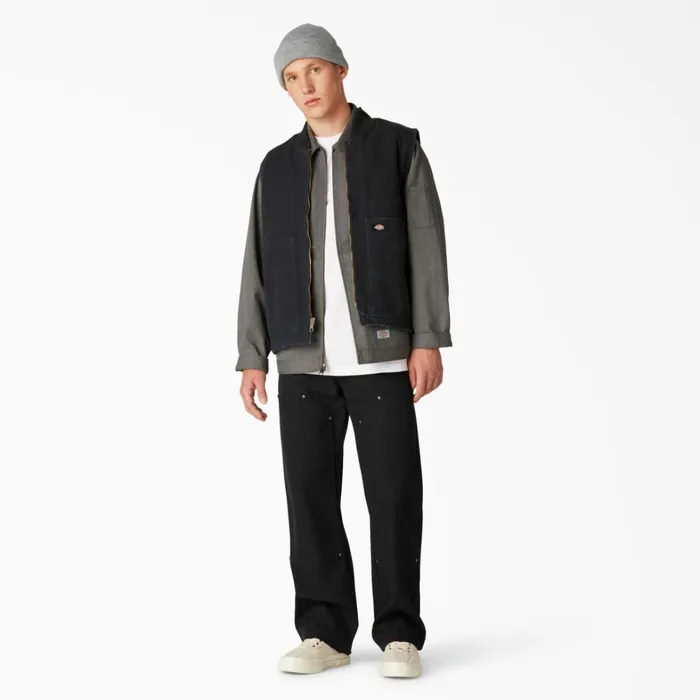 Dickies Vests Stonewashed Duck High Pile Fleece Lined Vest Stonewashed Black Stonewashed Black sbk 8211 Men Dickies Vests Stonewashed Duck High Pile Fleece Lined Vest Stonewashed Black Stonewashed Black sbk 8211 Men