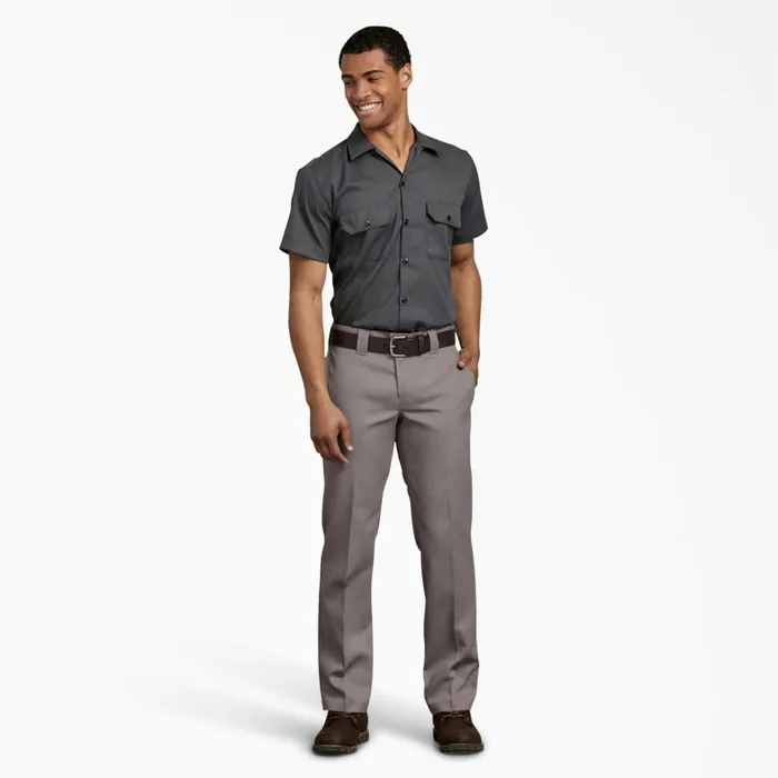 Dickies Work Pants Slim Fit Straight Leg Work Pants Silver Silver sv 8211 Men Dickies Work Pants Slim Fit Straight Leg Work Pants Silver Silver sv 8211 Men