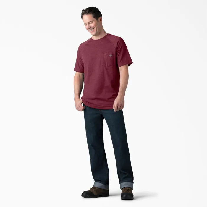 Dickies Work Shirts Cooling Short Sleeve Pocket TShirt Burgundy Heather Burgundy Heather byh 8211 Men Dickies Work Shirts Cooling Short Sleeve Pocket TShirt Burgundy Heather Burgundy Heather byh 8211 Men