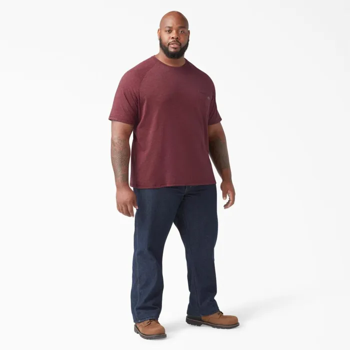 Dickies Work Shirts Cooling Short Sleeve Pocket TShirt Burgundy Heather Burgundy Heather byh 8211 Men Dickies Work Shirts Cooling Short Sleeve Pocket TShirt Burgundy Heather Burgundy Heather byh 8211 Men