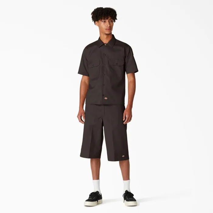 Dickies Work Shirts Short Sleeve Work Shirt Dark Brown Dark Brown db 8211 Men Dickies Work Shirts Short Sleeve Work Shirt Dark Brown Dark Brown db 8211 Men