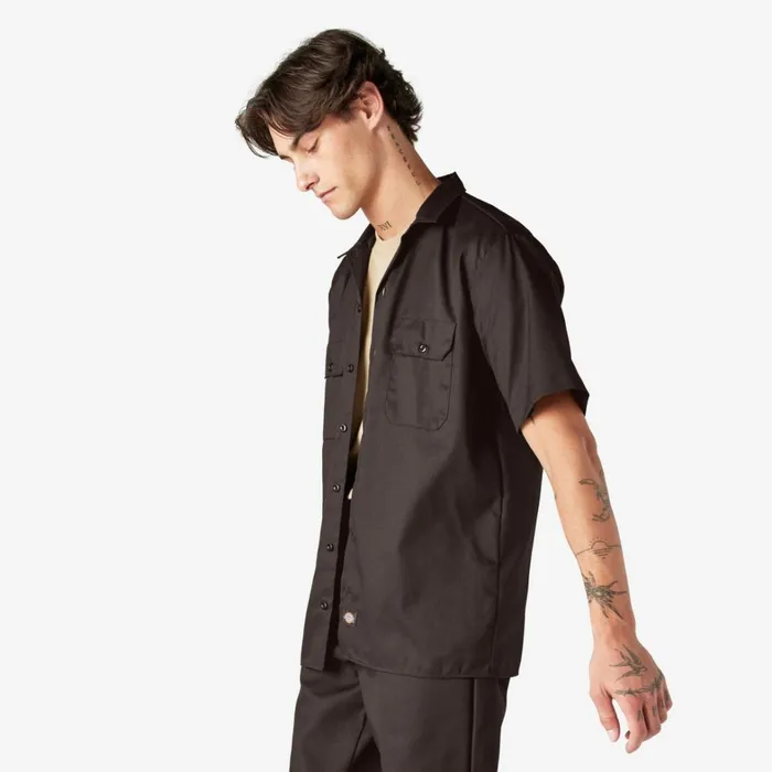 Dickies Work Shirts Short Sleeve Work Shirt Dark Brown Dark Brown db 8211 Men Dickies Work Shirts Short Sleeve Work Shirt Dark Brown Dark Brown db 8211 Men