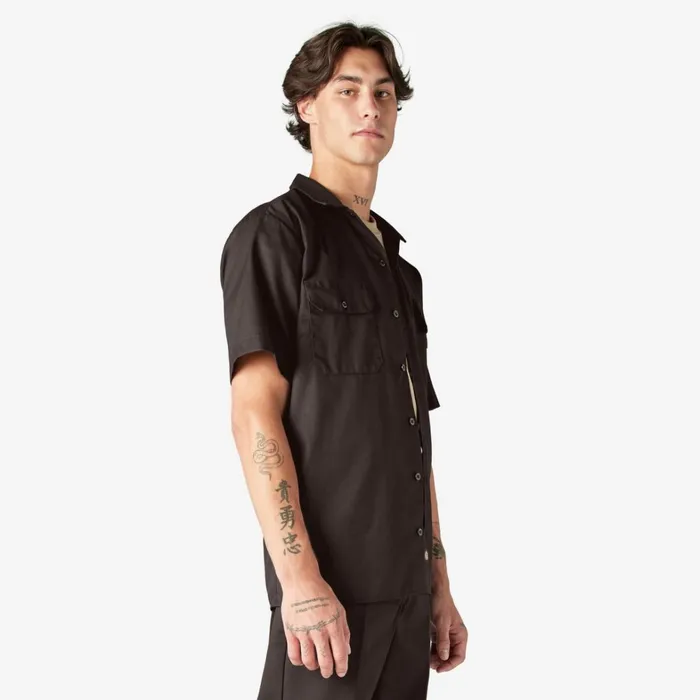 Dickies Work Shirts Short Sleeve Work Shirt Dark Brown Dark Brown db 8211 Men Dickies Work Shirts Short Sleeve Work Shirt Dark Brown Dark Brown db 8211 Men