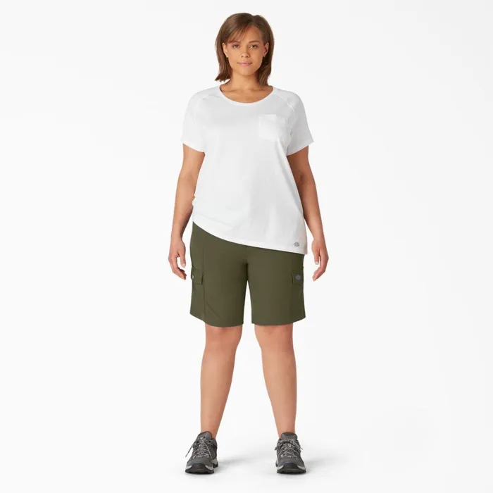 Dickies Work Shorts Women039s Plus Cooling Slim Fit Cargo Shorts 10034 Military Green Military Green ml 8211 Women Dickies Work Shorts Women039s Plus Cooling Slim Fit Cargo Shorts 10034 Military Green Military Green ml 8211 Women
