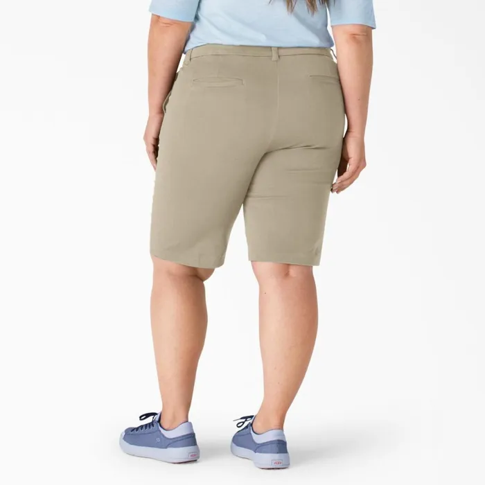Dickies Work Shorts Women039s Plus Perfect Shape Straight Fit Bermuda Shorts 11034 Rinsed Oxford Stone Rinsed Oxford Stone rdg2 8211 Women Dickies Work Shorts Women039s Plus Perfect Shape Straight Fit Bermuda Shorts 11034 Rinsed Oxford Stone Rinsed Oxford Stone rdg2 8211 Women