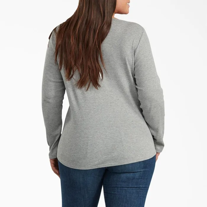 Dickies Work Tops Women039s Plus Henley Long Sleeve Shirt Graphite Gray Graphite Gray gad 8211 Women Dickies Work Tops Women039s Plus Henley Long Sleeve Shirt Graphite Gray Graphite Gray gad 8211 Women