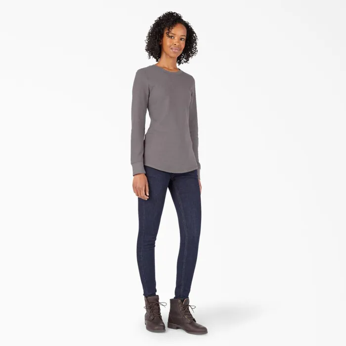 Dickies Work Tops Womens Long Sleeve Thermal Shirt Graphite Gray Graphite Gray gad 8211 Women Dickies Work Tops Womens Long Sleeve Thermal Shirt Graphite Gray Graphite Gray gad 8211 Women