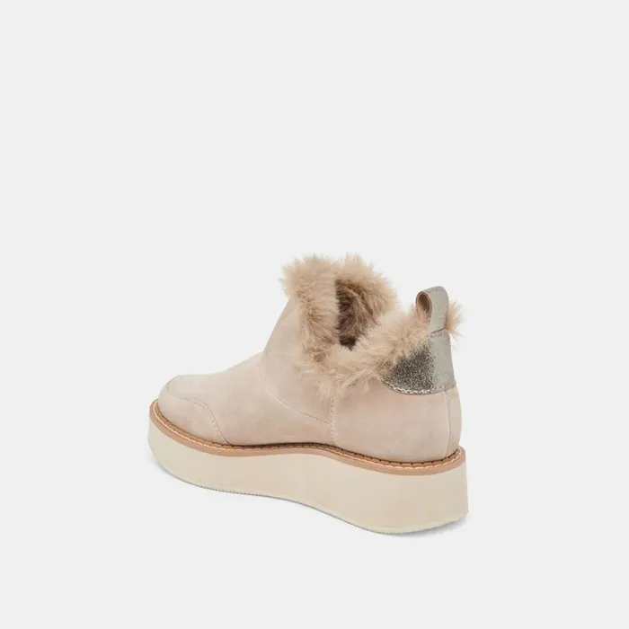 Dolce Vita Ardy Plush H2O Booties Taupe Suede Women Boots and Booties
