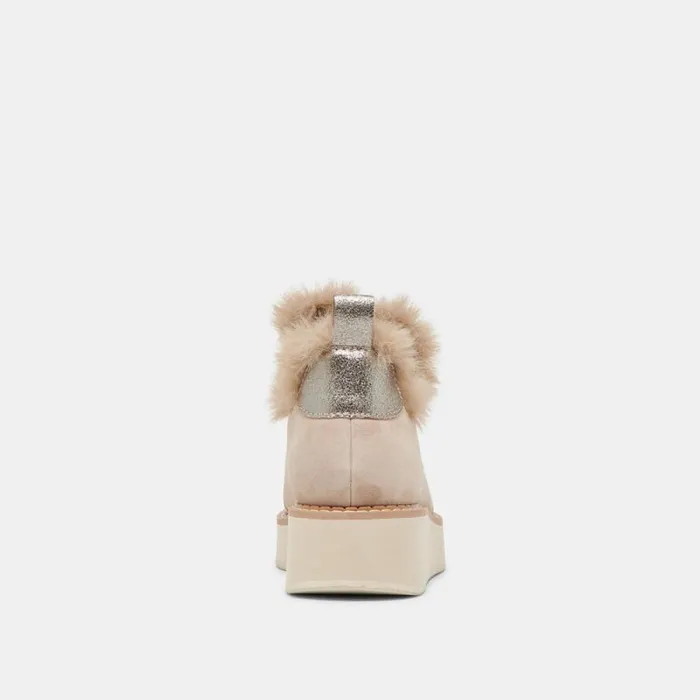 Dolce Vita Ardy Plush H2O Booties Taupe Suede Women Boots and Booties