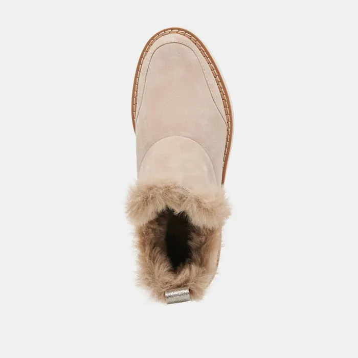 Dolce Vita Ardy Plush H2O Booties Taupe Suede Women Boots and Booties