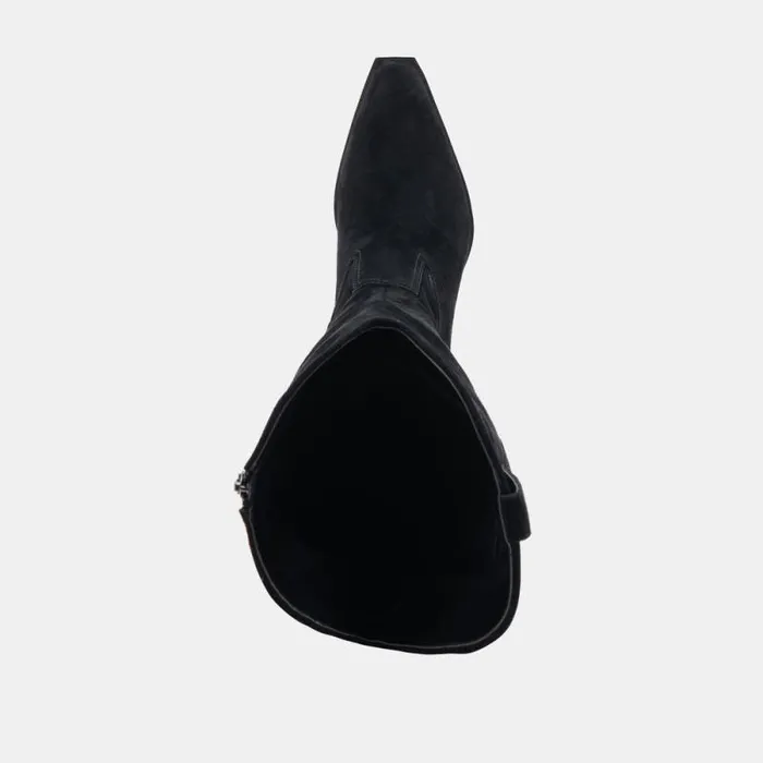 Dolce Vita Ariana Wide Calf Boots Onyx Suede Women Boots and Booties