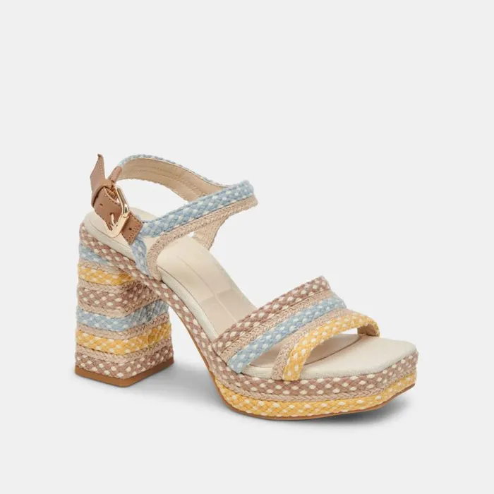 Dolce Vita Arnela Heels Citrus Multi Woven Women Heels