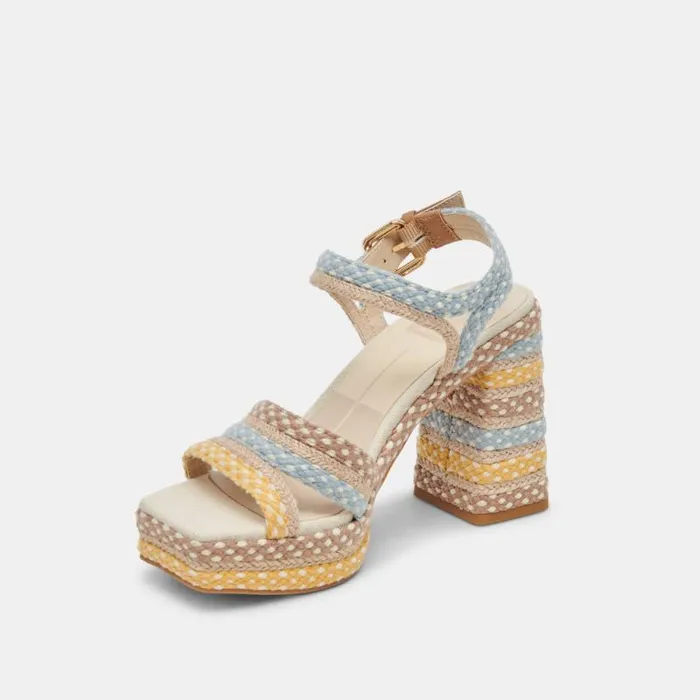 Dolce Vita Arnela Heels Citrus Multi Woven Women Heels