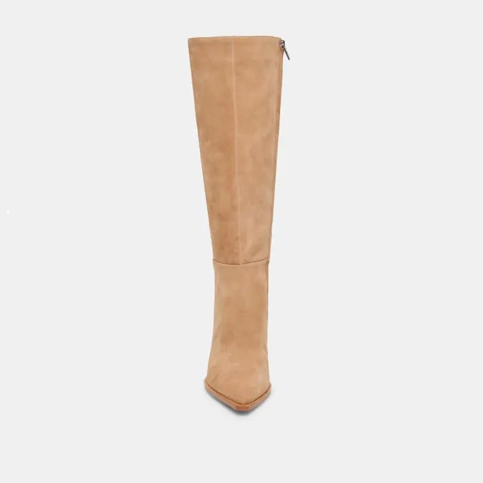 Dolce Vita Auggie Boots Camel Suede Women Boots and Booties