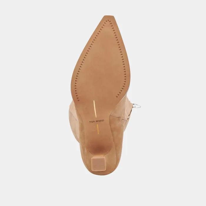 Dolce Vita Auggie Boots Camel Suede Women Boots and Booties