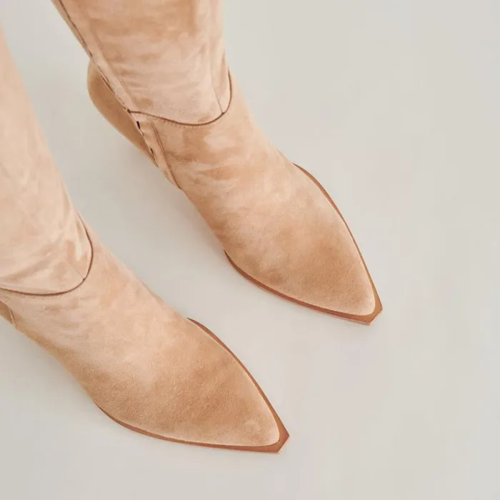 Dolce Vita Auggie Boots Camel Suede Women Boots and Booties