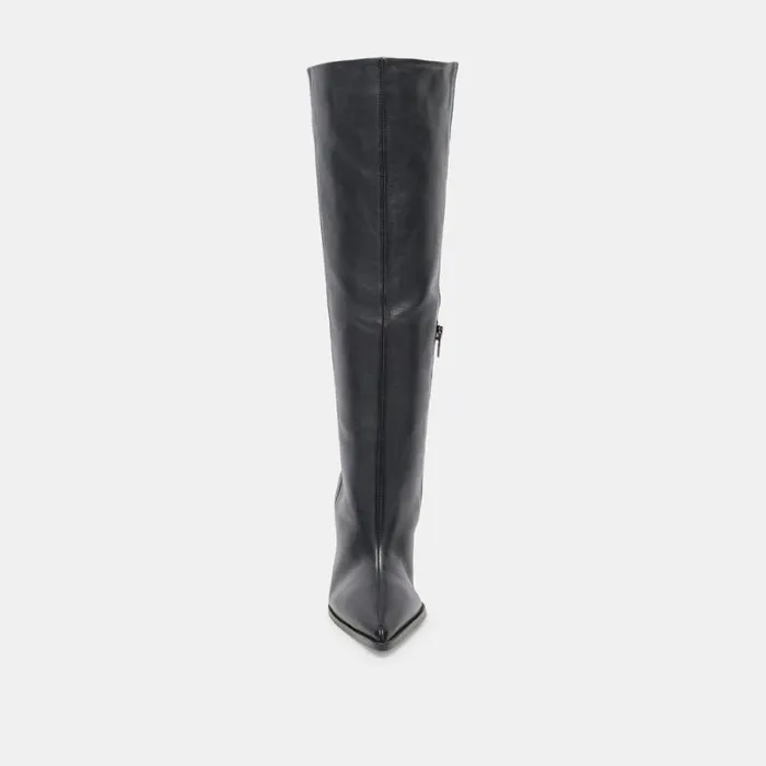 Dolce Vita Bruce Boots Black Leather Women Boots and Booties