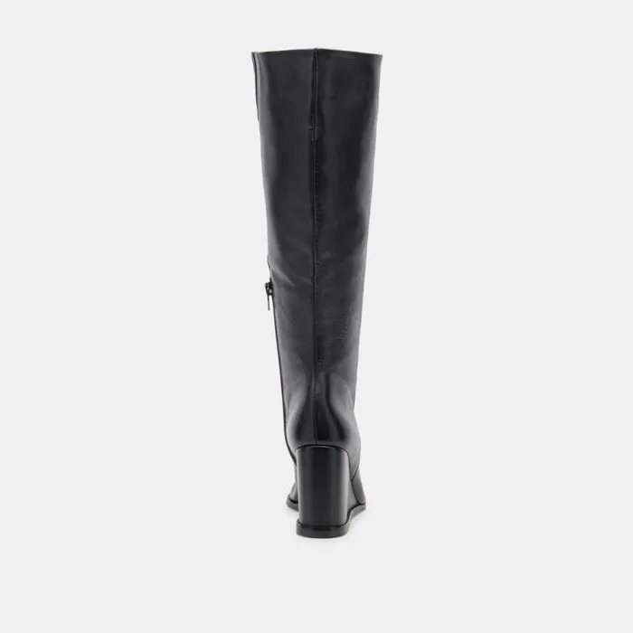 Dolce Vita Bruce Boots Black Leather Women Boots and Booties