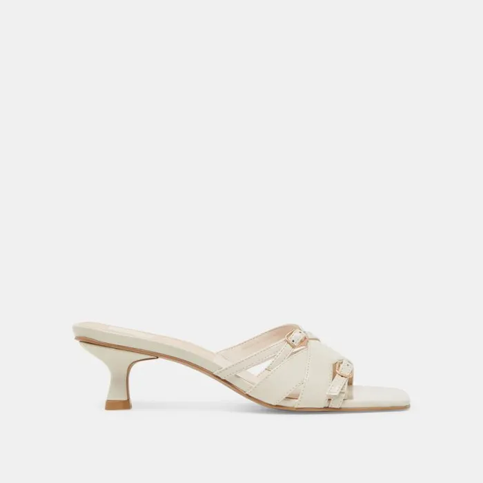 Dolce Vita Bryant Heels Ivory Crinkle Patent Women Heels