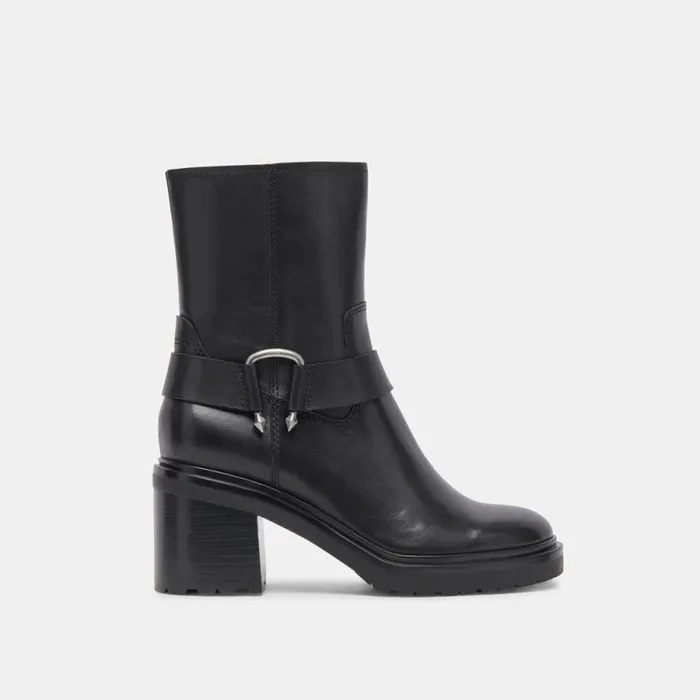 Dolce Vita Camros Boots Black Leather Women Boots and Booties