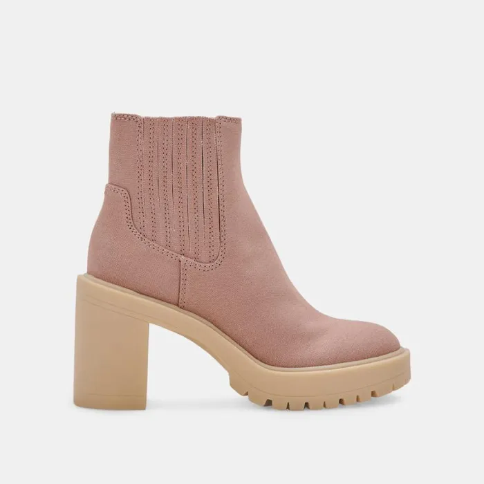 Dolce Vita Caster Booties Cafe Canvas Women Boots and Booties