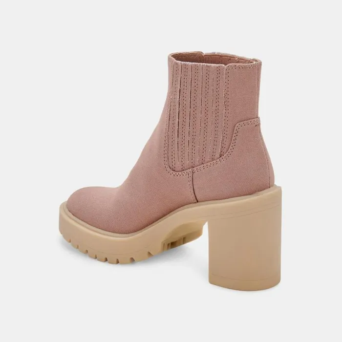 Dolce Vita Caster Booties Cafe Canvas Women Boots and Booties