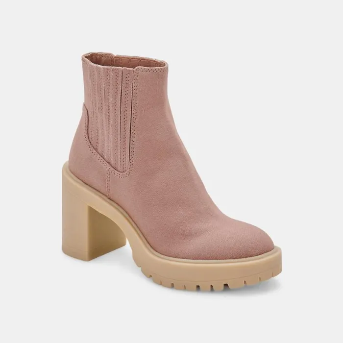 Dolce Vita Caster Booties Cafe Canvas Women Boots and Booties