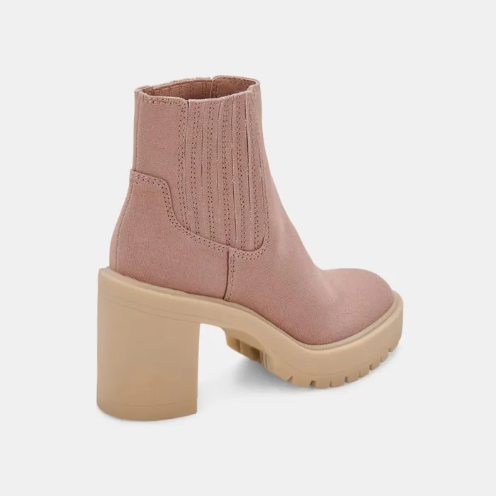 Dolce Vita Caster Booties Cafe Canvas Women Boots and Booties