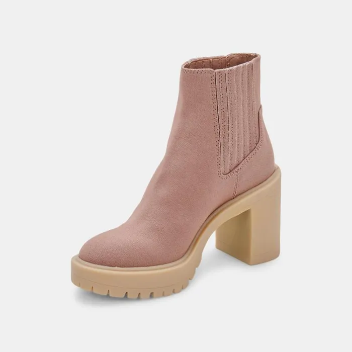 Dolce Vita Caster Booties Cafe Canvas Women Boots and Booties