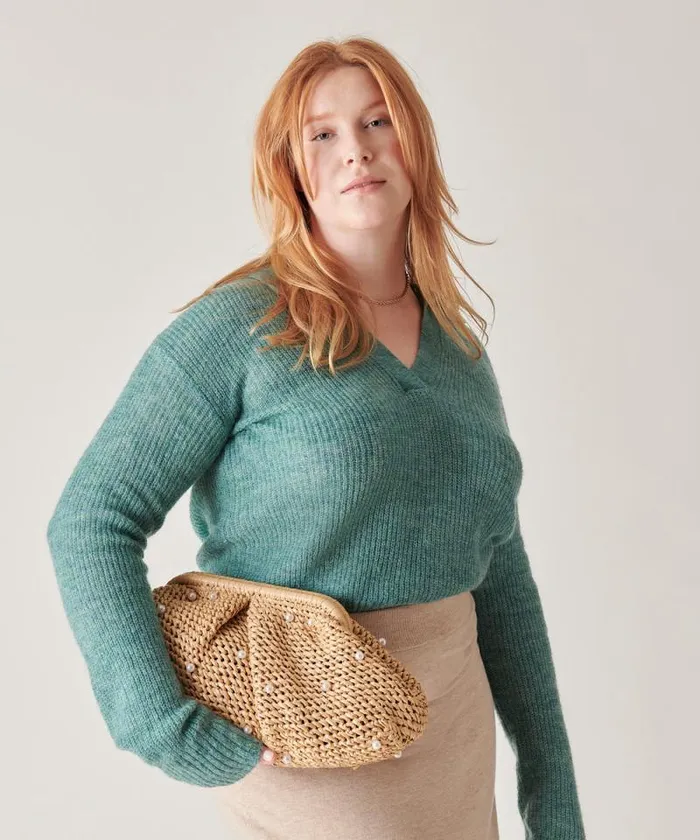 Dolce Vita Crissy Clutch Natural Pearl Raffia Women Handbags