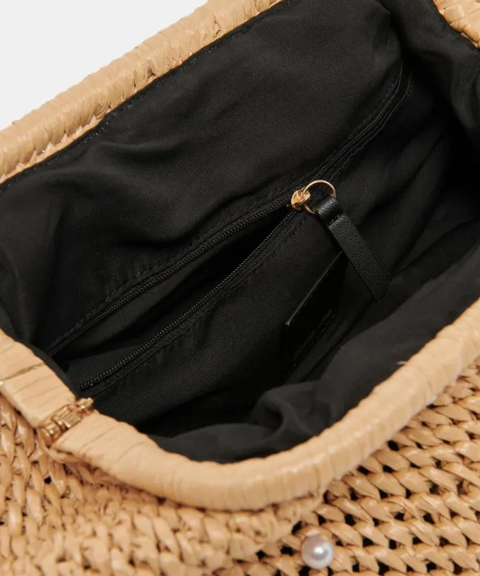 Dolce Vita Crissy Clutch Natural Pearl Raffia Women Handbags