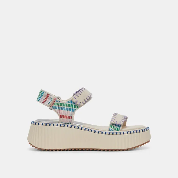 Dolce Vita Debra Sandals Ivory Multi Nubuck Women Sandals