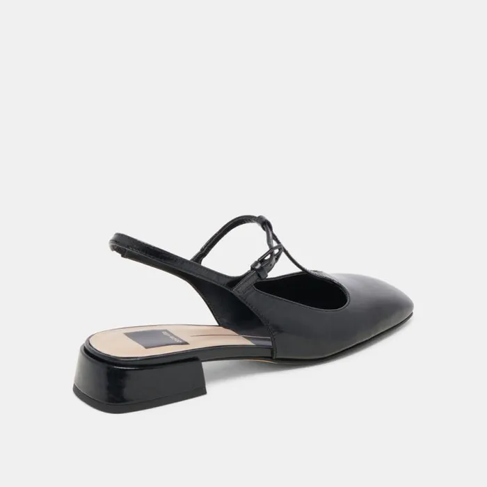 Dolce Vita Deidra Flats Midnight Crinkle Patent Leather Women Flats and Loafers