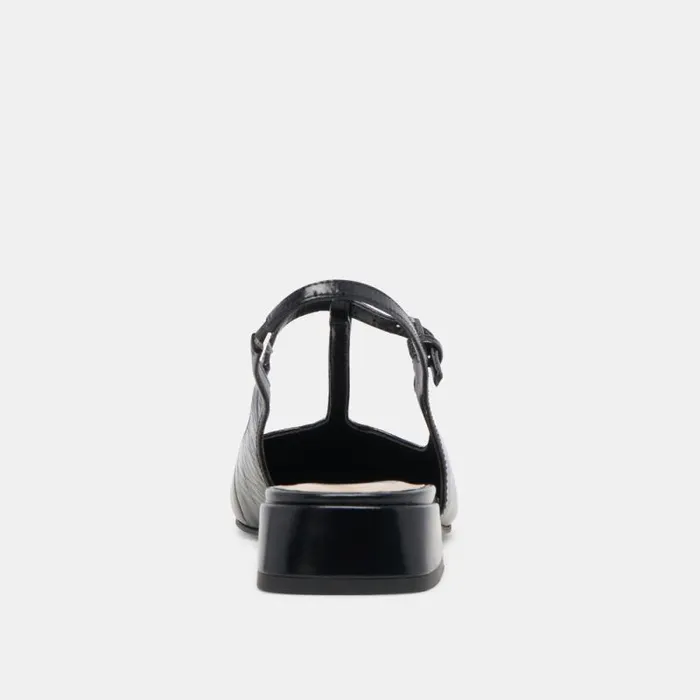 Dolce Vita Deidra Flats Midnight Crinkle Patent Leather Women Flats and Loafers