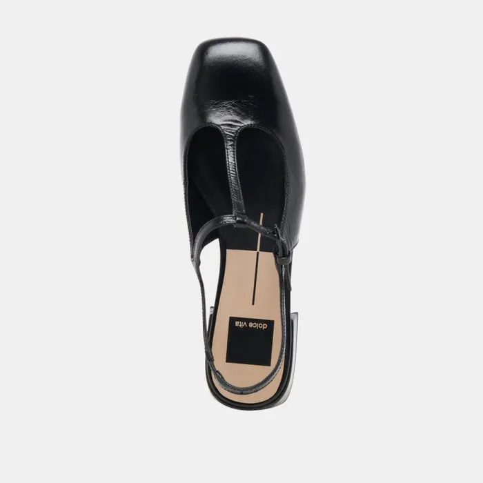 Dolce Vita Deidra Flats Midnight Crinkle Patent Leather Women Flats and Loafers