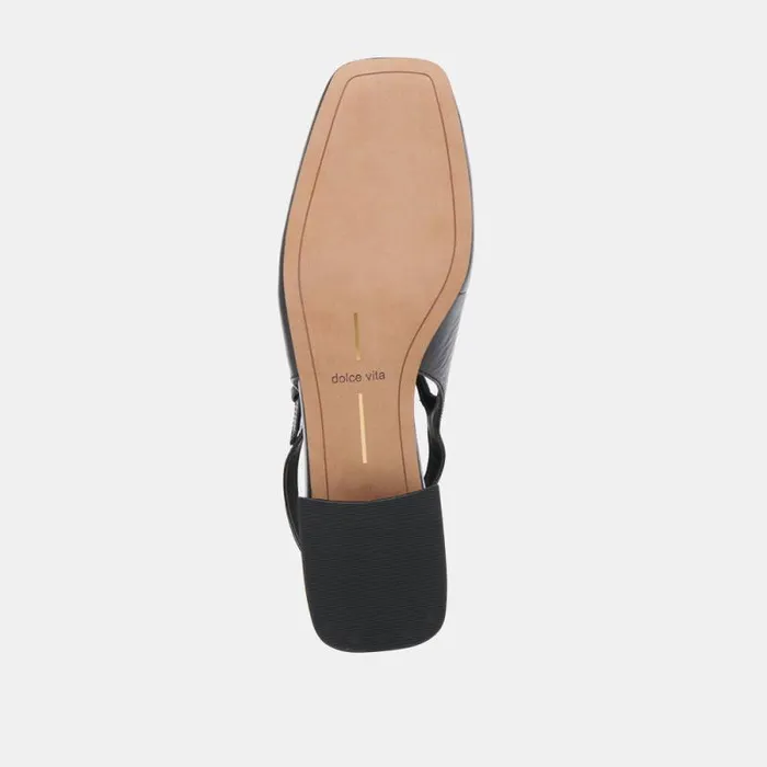 Dolce Vita Deidra Flats Midnight Crinkle Patent Leather Women Flats and Loafers