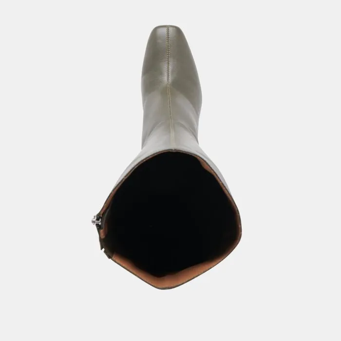 Dolce Vita Gyra Boots Dark Olive Leather Women Boots and Booties