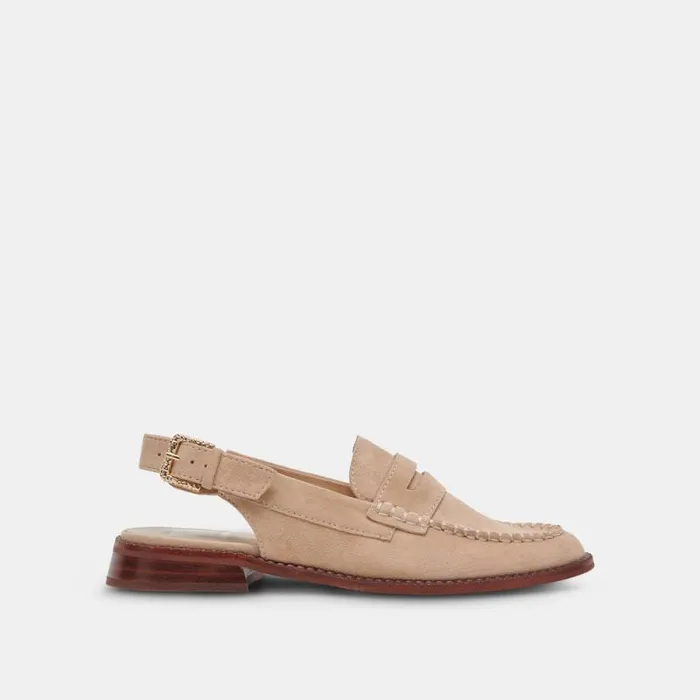 Dolce Vita Hardi Loafers Camel Suede Women Flats and Loafers