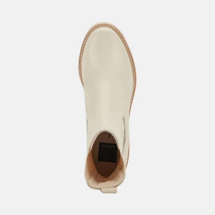 Dolce Vita Hawk H20 Wide Booties Ivory Leather Ivory Leather H2o Women Boots and Booties