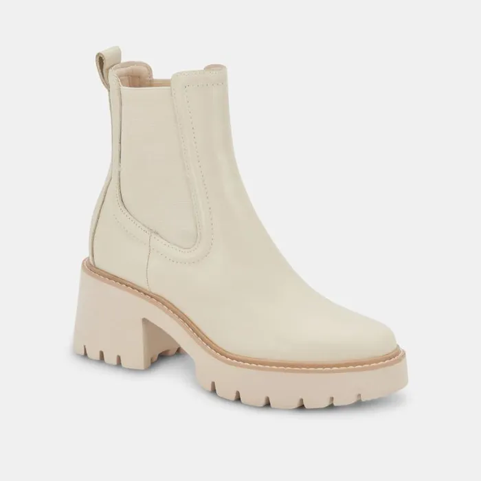 Dolce Vita Hawk H20 Wide Booties Ivory Leather Ivory Leather H2o Women Boots and Booties
