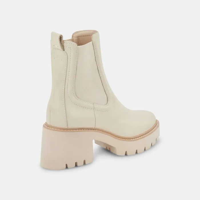 Dolce Vita Hawk H20 Wide Booties Ivory Leather Ivory Leather H2o Women Boots and Booties