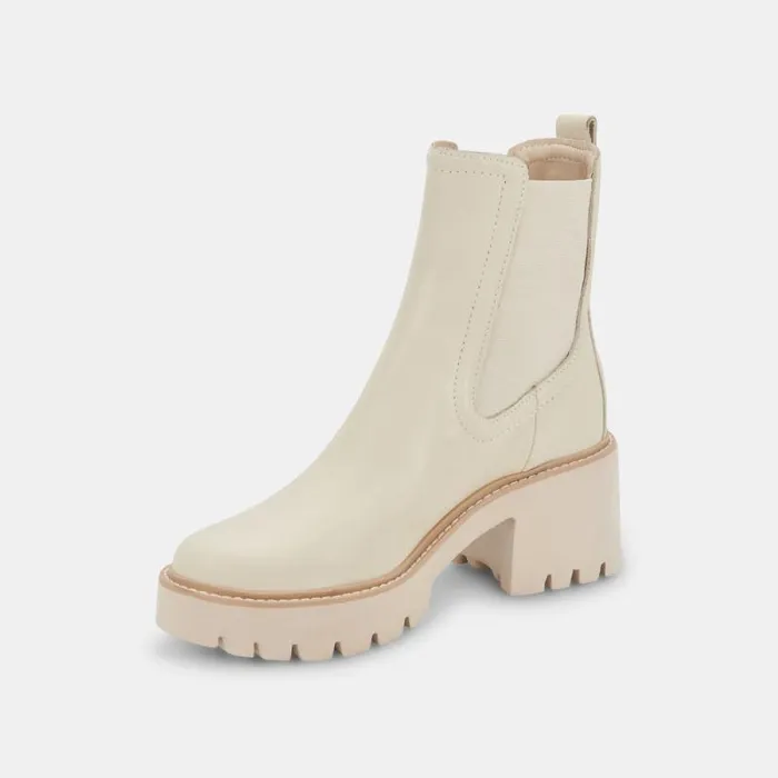Dolce Vita Hawk H20 Wide Booties Ivory Leather Ivory Leather H2o Women Boots and Booties