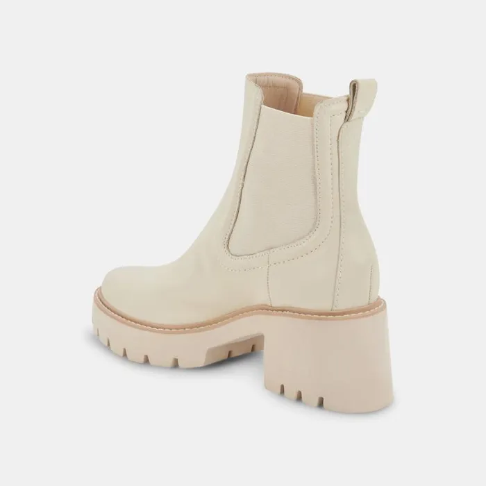 Dolce Vita Hawk H20 Wide Booties Ivory Leather Ivory Leather H2o Women Boots and Booties