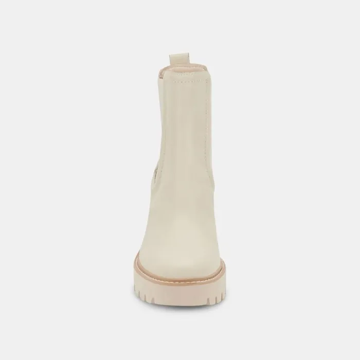 Dolce Vita Hawk H20 Wide Booties Ivory Leather Ivory Leather H2o Women Boots and Booties