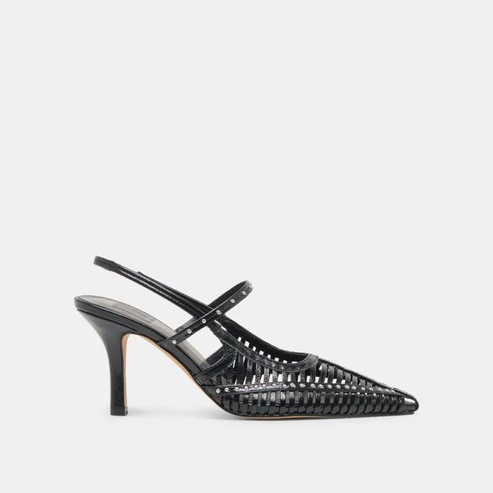 Dolce Vita Hensal Heels Midnight Crinkle Patent Women Heels