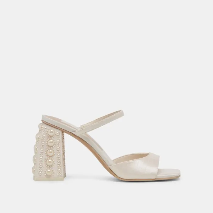 Dolce Vita Jemmy Pearl Heels Vanilla Silk Women Heels