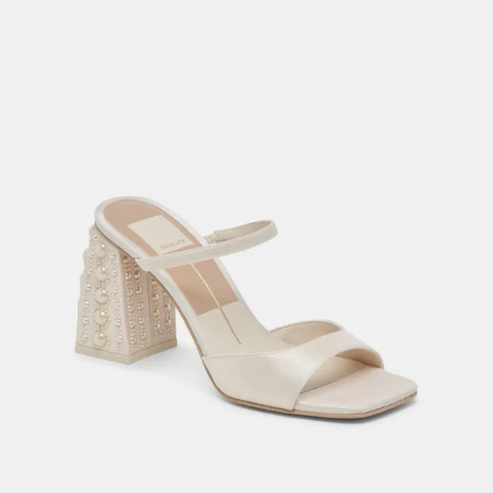 Dolce Vita Jemmy Pearl Heels Vanilla Silk Women Heels