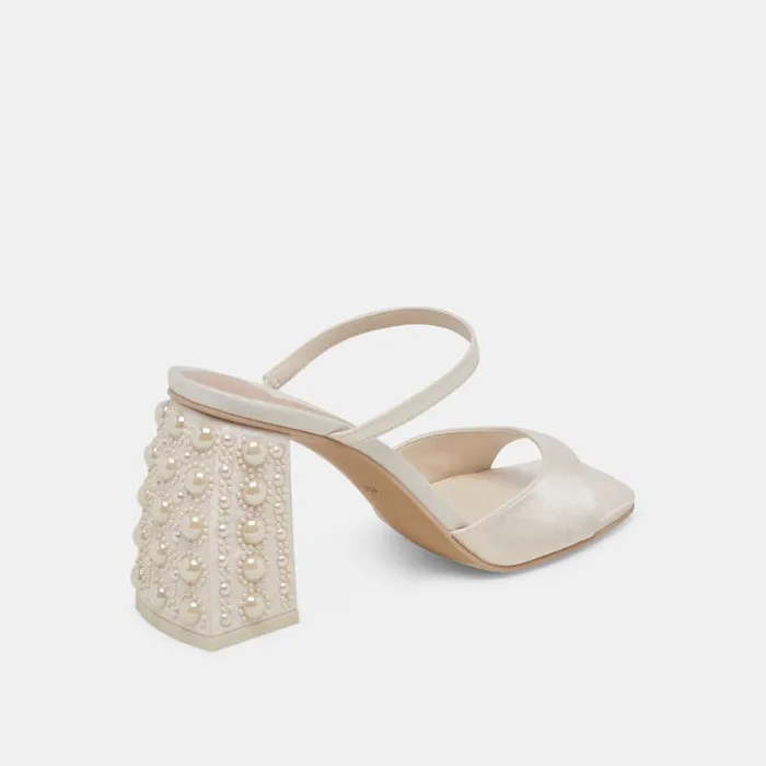 Dolce Vita Jemmy Pearl Heels Vanilla Silk Women Heels