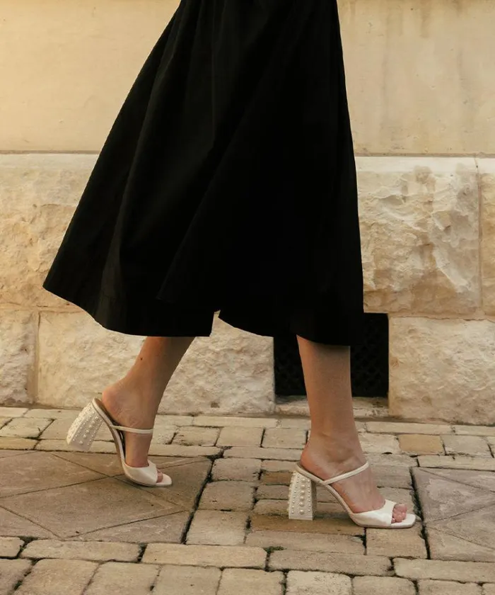 Dolce Vita Jemmy Pearl Heels Vanilla Silk Women Heels