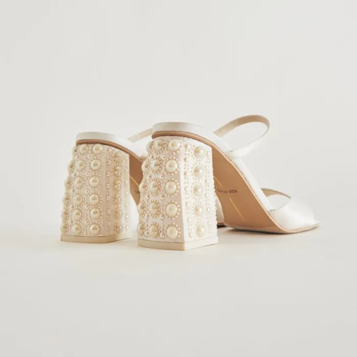 Dolce Vita Jemmy Pearl Heels Vanilla Silk Women Heels